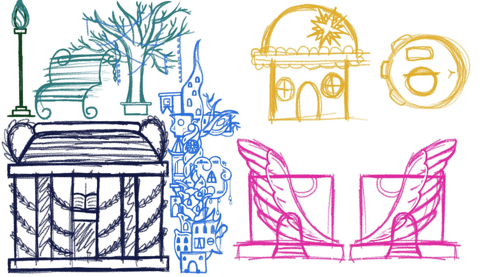 Evangelle Buildings Concept Sketches