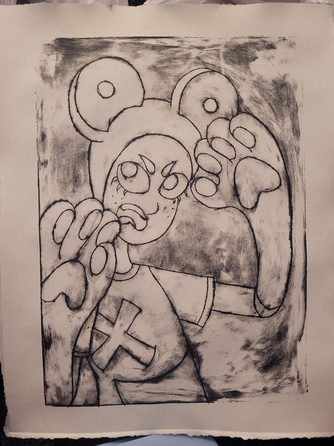 Large Acrylic Plate Print 2