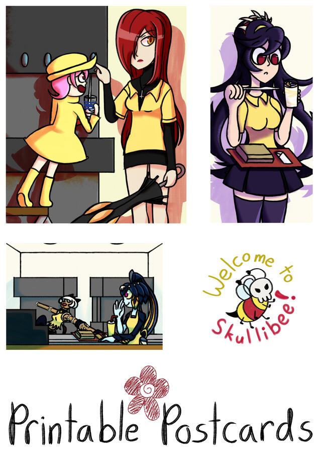 OU Skullgirls Postcards