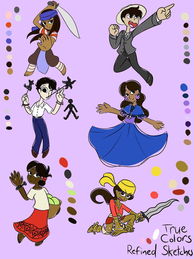 Illustration Project 1 Refined Sketches True Colors Scheme Redone