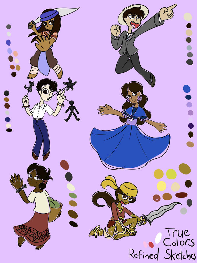 Illustration Project 1 Refined Sketches True Colors Scheme